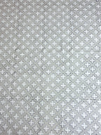 ORA Living Grey Cross Handblock Premium Cotton Bedsheet Set styled on a bed