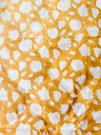 Yellow Floral Handblock Premium Cotton Bedsheet Set — hand-block printed bedsheet set, product view 3.