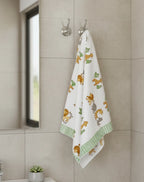 Animal Dancing Handblock Waffle Cotton Kids Bath Towel image 4