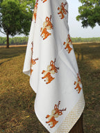 Baby Bambi Handblock Waffle Cotton Kids Bath Towel image 3