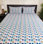 Baby Elephant Handblock Premium Cotton Bedsheet Set image 5