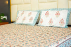 Bahaar Handblock Premium Cotton Bedsheet Set image 1