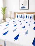 Blue Cypress Handblock Premium Cotton Bedsheet Set image 1