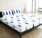 Blue Cypress Handblock Premium Cotton Bedsheet Set image 2
