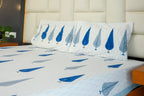 Blue Cypress Handblock Premium Cotton Bedsheet Set image 3