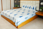Blue Cypress Handblock Premium Cotton Bedsheet Set image 4