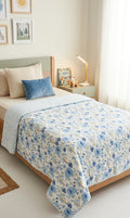 Blue Elephant Handblock Mul Cotton Kids Dohar image 1