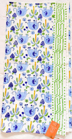 Blue Elephant Handblock Waffle Cotton Kids Bath Towel image 3