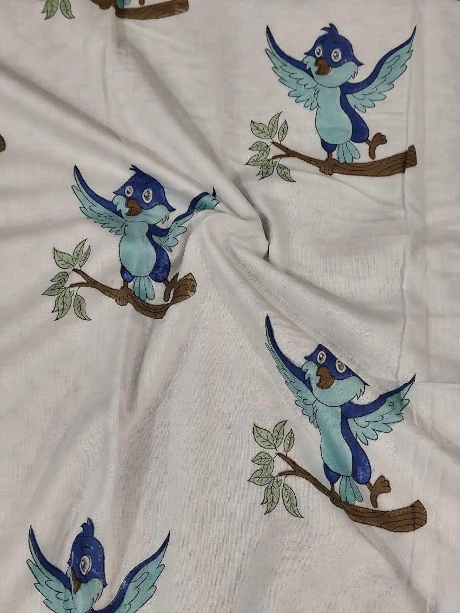 BlueBird Handblock Mul Cotton Kids Dohar image 2