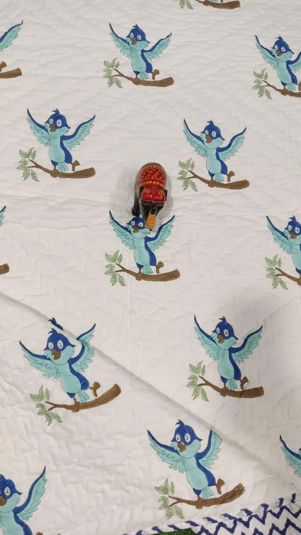 BlueBird Handblock Mul Cotton Kids Quilt image 2