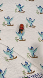 BlueBird Handblock Mul Cotton Kids Quilt image 2