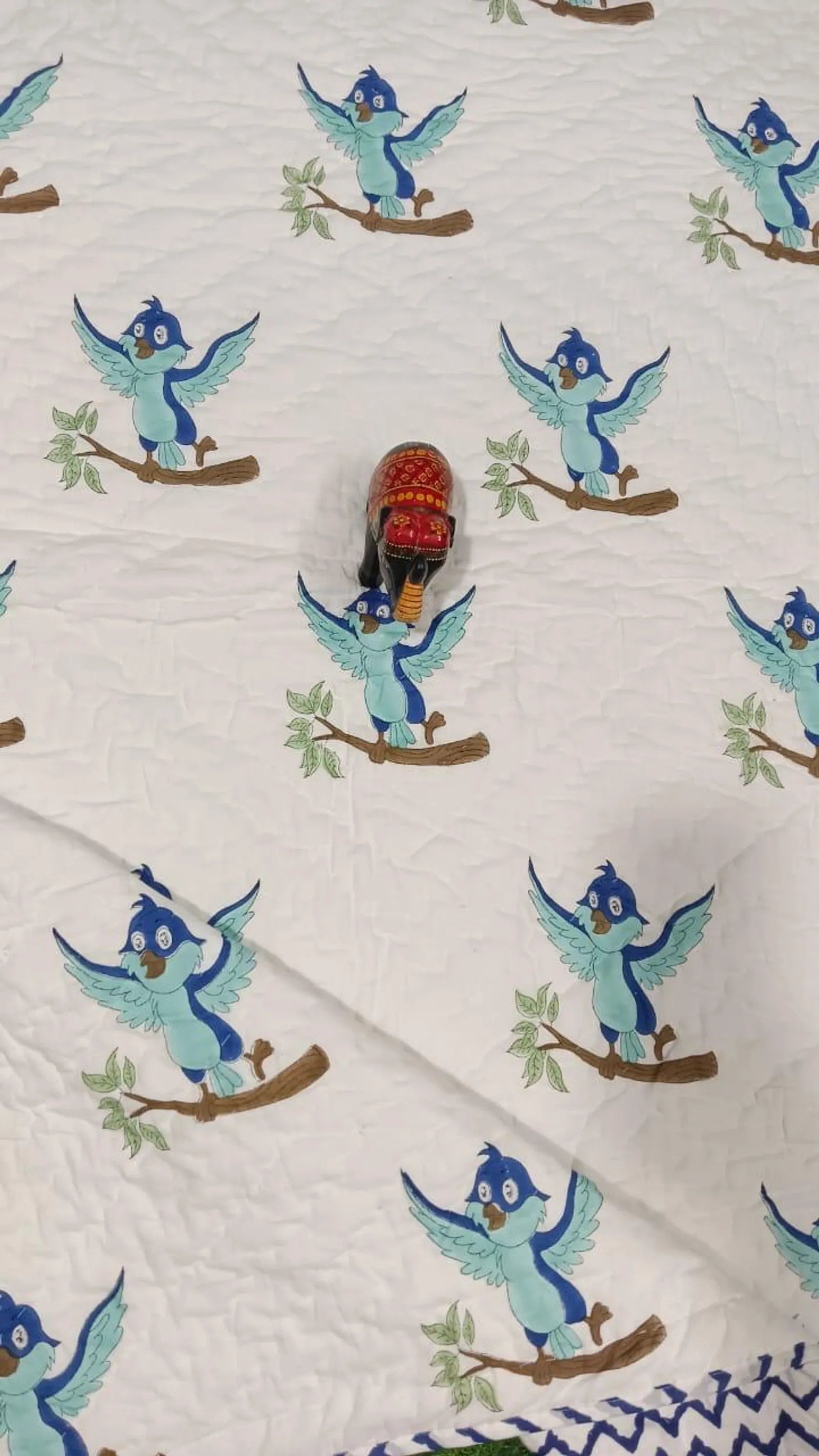 BlueBird Handblock Mul Cotton Kids Quilt image 2