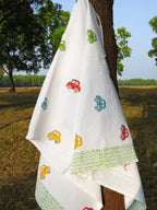 Boat Handblock Waffle Cotton Kids Bath Towel image 3