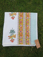 Bright Garden Handblock Waffle Cotton Bath Towel image 2