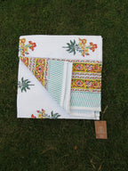 Bright Garden Handblock Waffle Cotton Bath Towel image 3