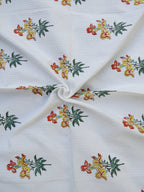 Bright Garden Handblock Waffle Cotton Bath Towel image 4