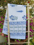 Cypress Flower Leaf Handblock Waffle Cotton Bath Towel image 1