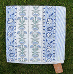 Cypress Flower Leaf Handblock Waffle Cotton Bath Towel image 3