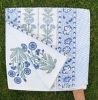 Cypress Flower Leaf Handblock Waffle Cotton Bath Towel image 4