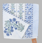 Cypress Flower Leaf Handblock Waffle Cotton Bath Towel image 6