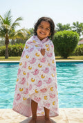 Dolphin Handblock Waffle Cotton Kids Bath Towel image 1