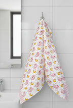 Dolphin Handblock Waffle Cotton Kids Bath Towel image 4