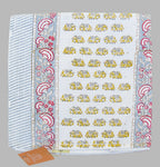 Elephant Umbrella Handblock Waffle Cotton Bath Towel image 4