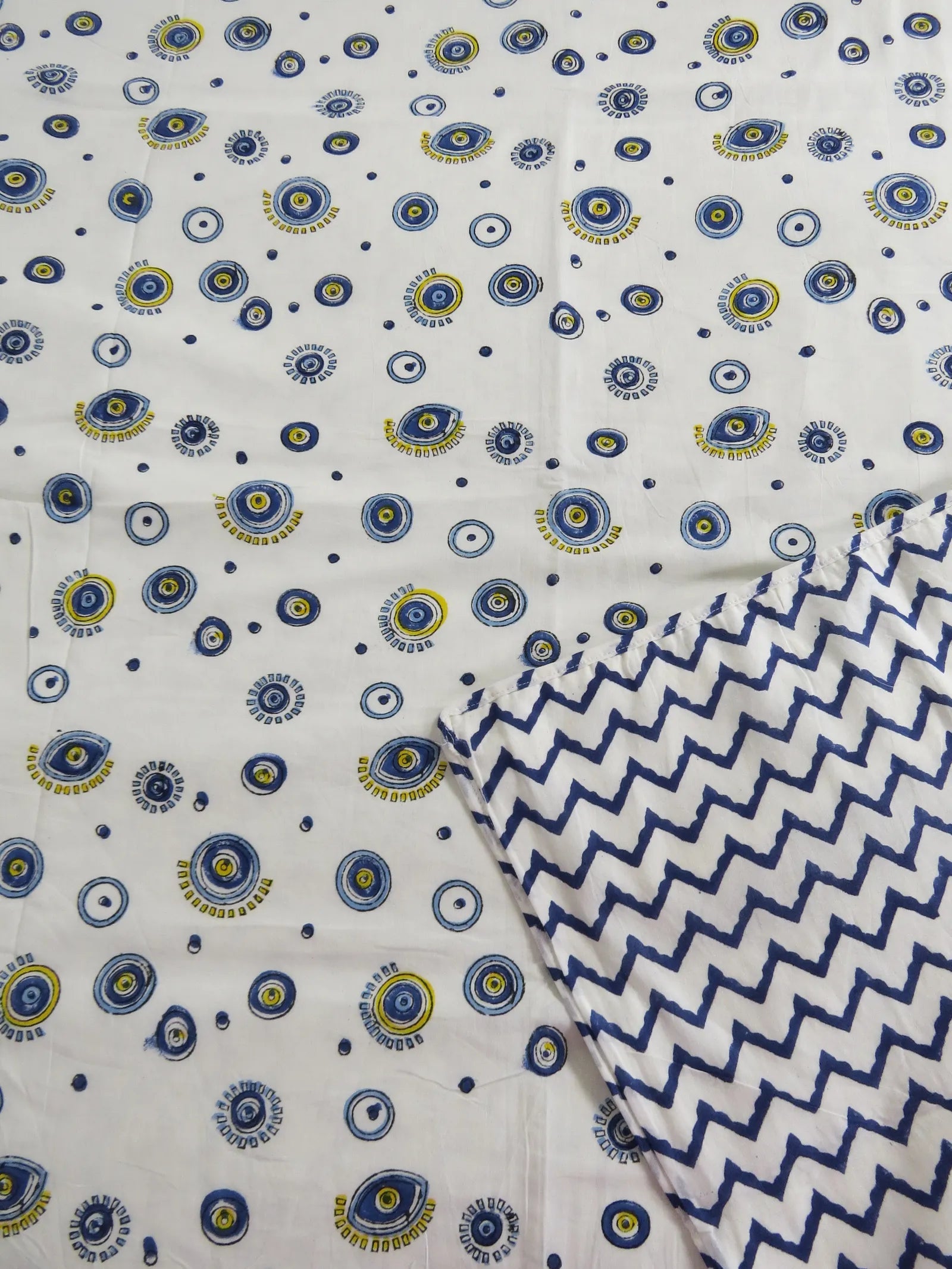 Evil Eye Handblock Mul Cotton Kids Dohar image 2