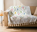 Floral Jal Handblock TNT Cotton Throw Blanket image 1