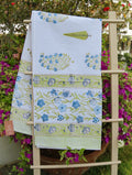 Flower Leaf Bel Handblock Waffle Cotton Bath Towel image 1
