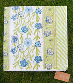 Flower Leaf Bel Handblock Waffle Cotton Bath Towel image 3