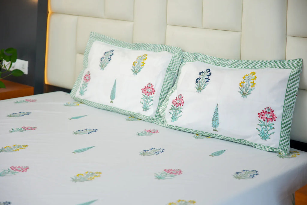Gulzaar Handblock Premium Cotton Bedsheet Set image 4