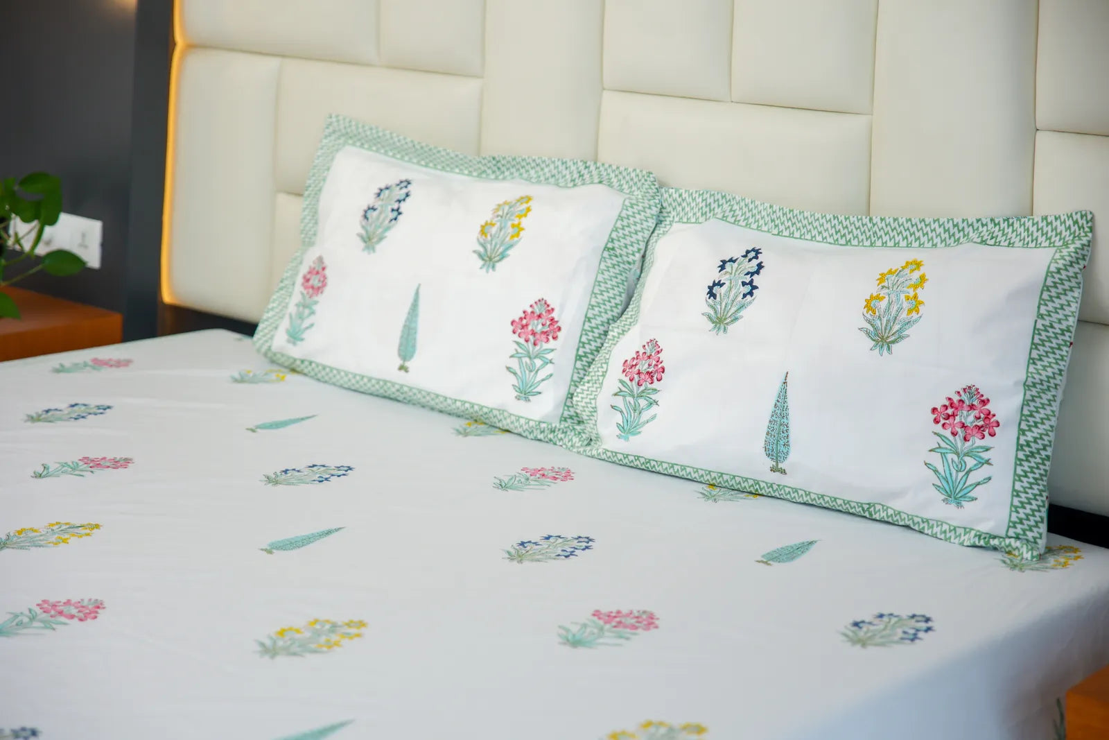 Gulzaar Handblock Premium Cotton Bedsheet Set image 4