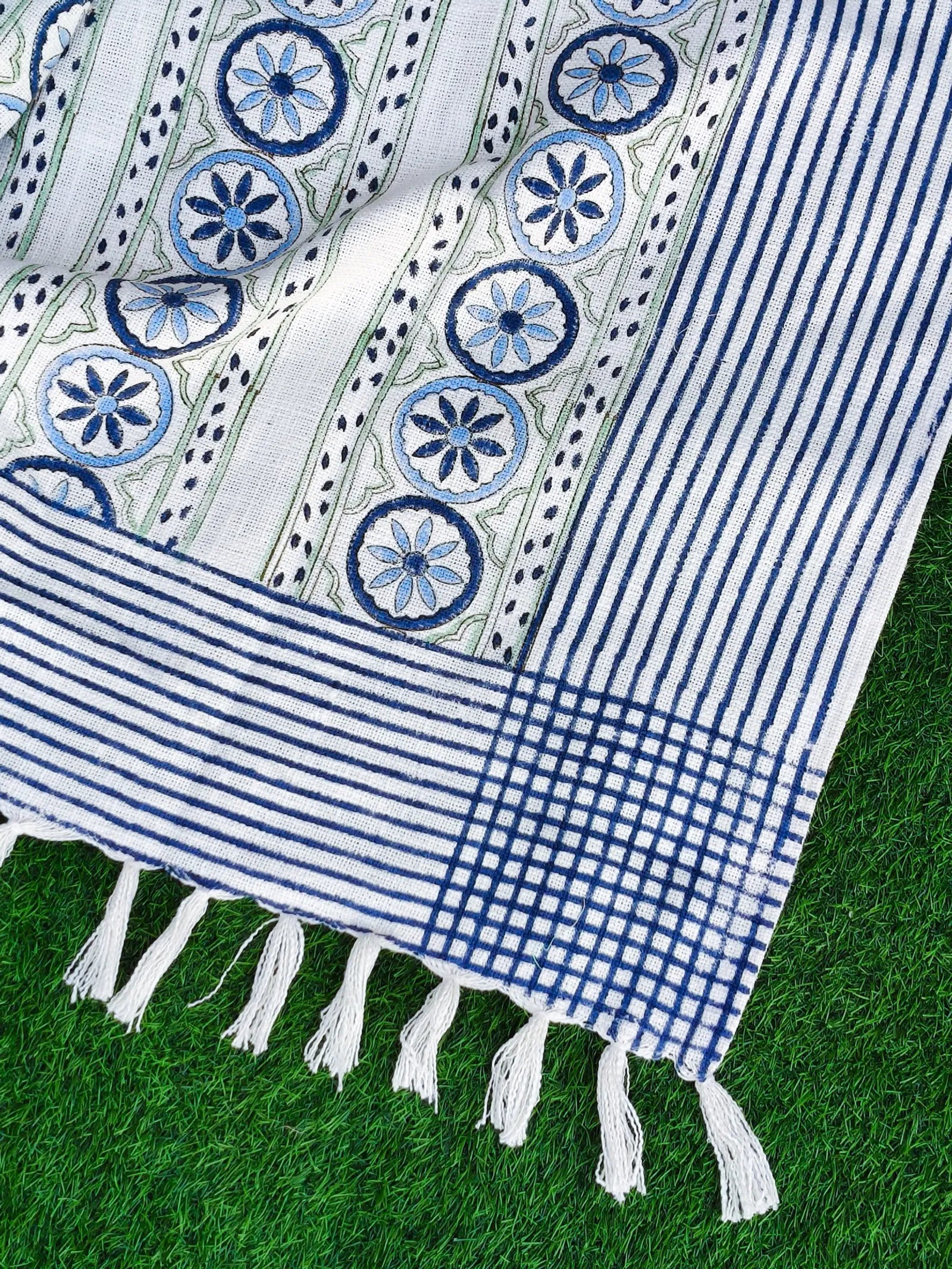 Heritage Handblock TNT Cotton Throw Blanket image 2