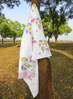 Hot Air Balloon Handblock Waffle Cotton Kids Bath Towel image 2