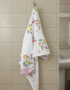 Hot Air Balloon Handblock Waffle Cotton Kids Bath Towel image 4