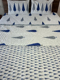 Indigo Cypress Design Mul Cotton Quilt Single image 1