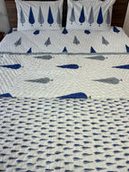 Indigo Cypress Design Mul Cotton Quilt Single image 1