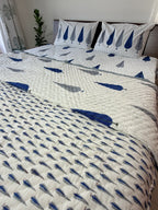 Indigo Cypress Design Mul Cotton Quilt Single image 4
