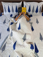 Indigo Cypress Design Mul Cotton Quilt Single image 5