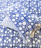 Indigo Floral Handblock Premium Cotton Bedsheet Set image 5