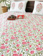 Kalamkari Handblock Premium Cotton Bedsheet Set image 3