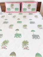 Kerala Dreams Handblock Premium Cotton Bedsheet Set image 2