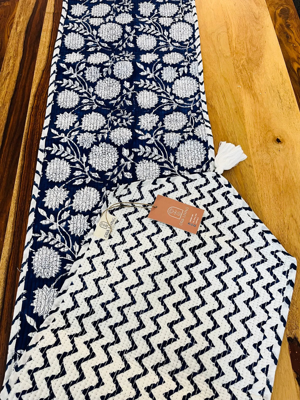 Multicolor Cotton Quilted Table Runner image 1