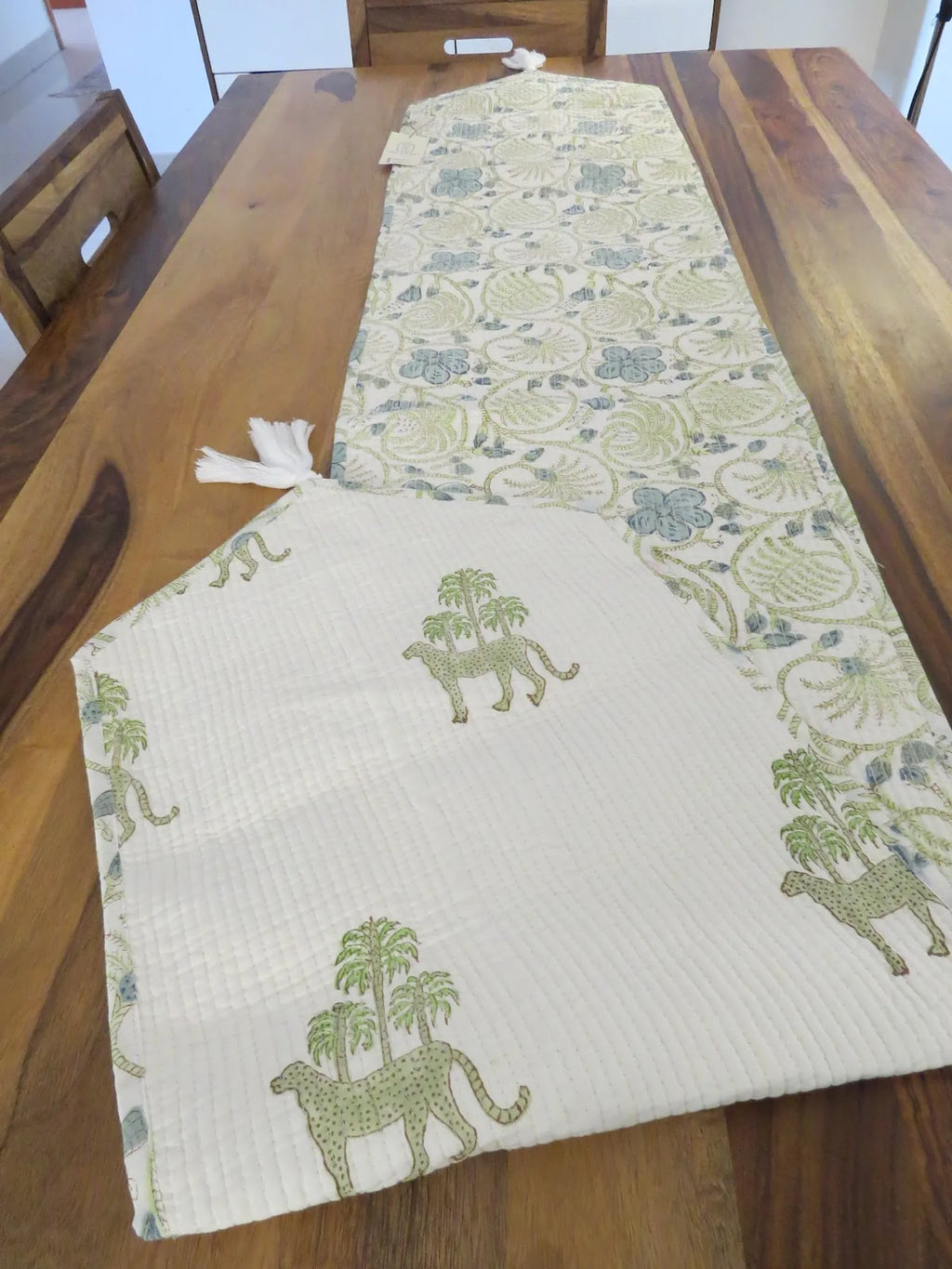 Multicolor Cotton Quilted Table Runner image 1