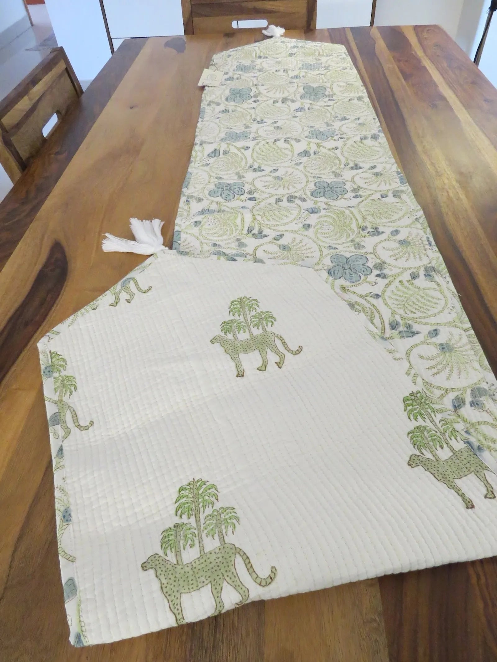 Multicolor Cotton Quilted Table Runner image 1