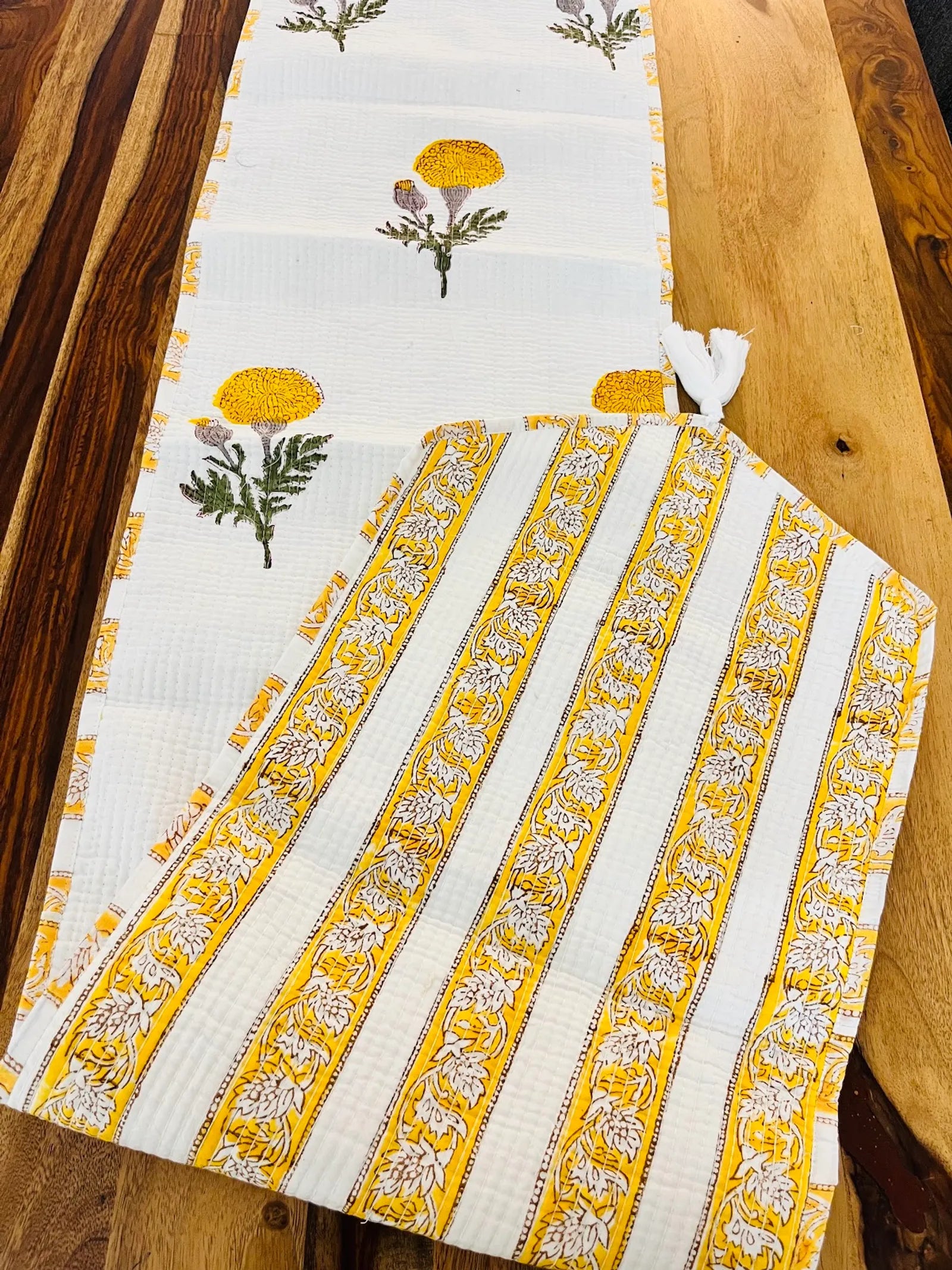 Multicolor Cotton Quilted Table Runner image 1