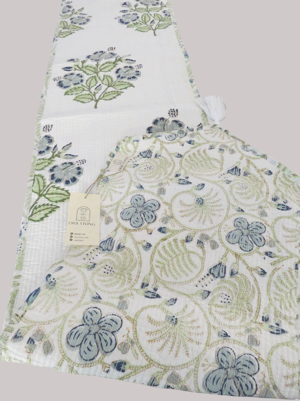 Multicolor Cotton Quilted Table Runner image 2