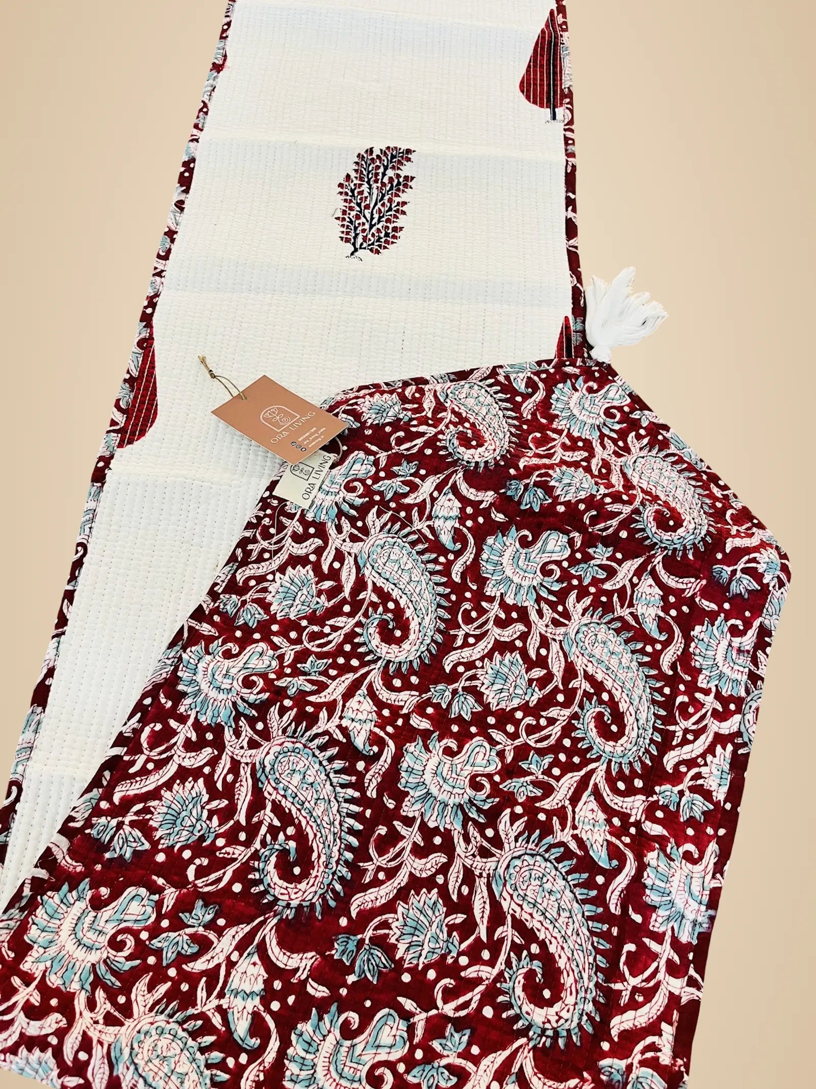 Multicolor Cotton Quilted Table Runner image 2