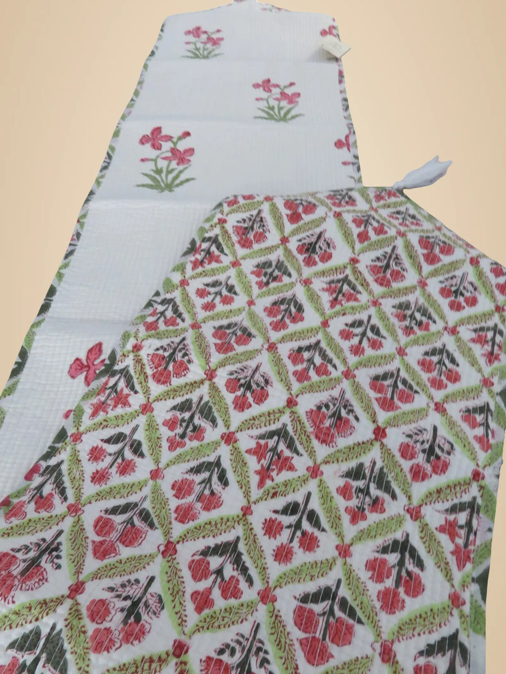 Multicolor Cotton Quilted Table Runner image 2